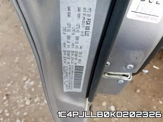 1C4PJLLB0KD202326 фото 2
