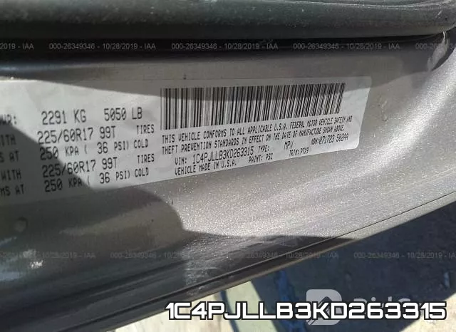 1C4PJLLB3KD263315 фото 10