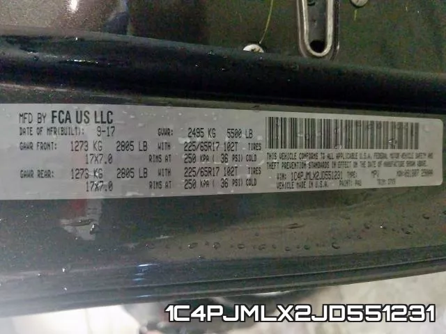 1C4PJMLX2JD551231 фото 2