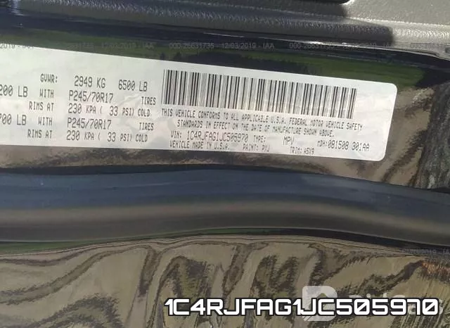 1C4RJFAG1JC505970 фото 10