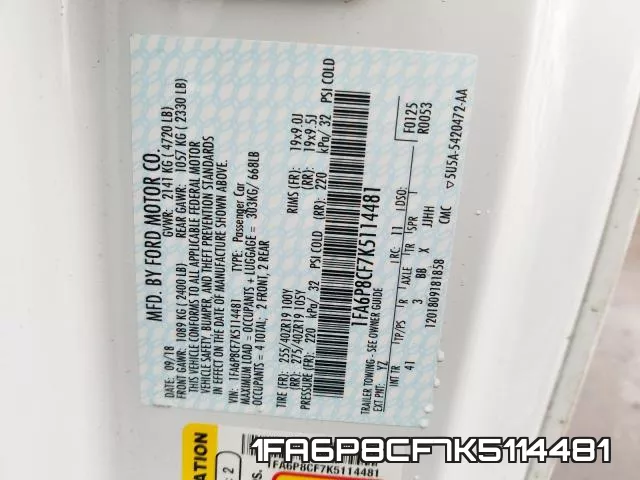 1FA6P8CF7K5114481 фото 2