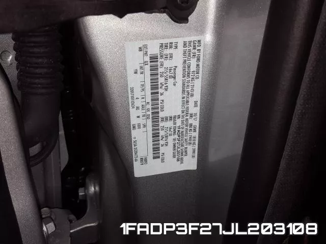 1FADP3F27JL203108 фото 2