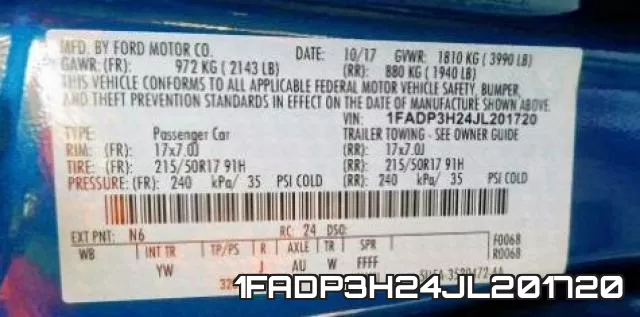 1FADP3H24JL201720 фото 2