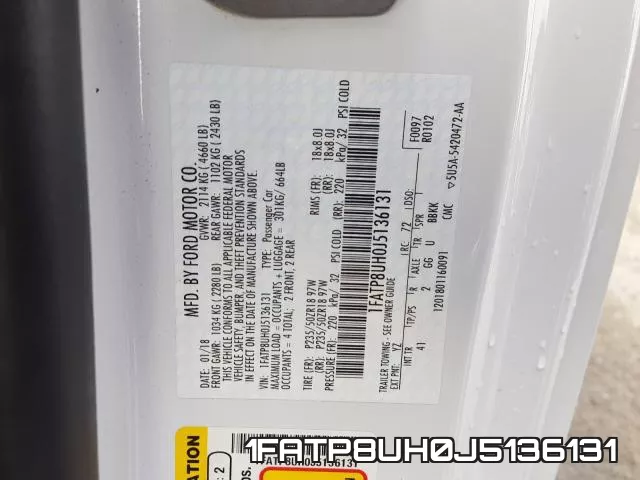 1FATP8UH0J5136131 фото 2