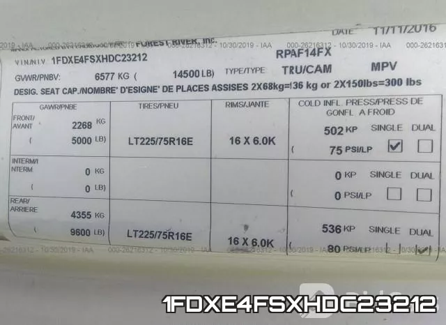 1FDXE4FSXHDC23212 фото 10