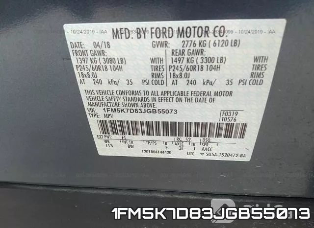 1FM5K7D83JGB55073 фото 10