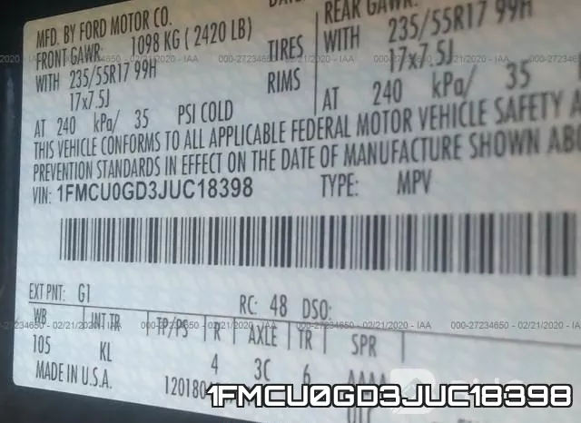 1FMCU0GD3JUC18398 фото 10