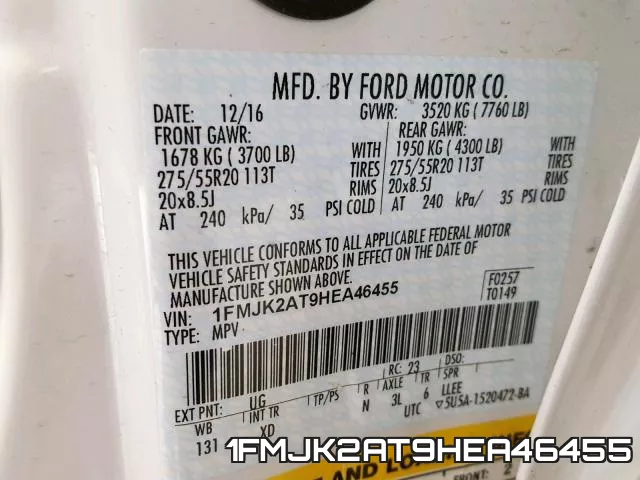 1FMJK2AT9HEA46455 фото 2