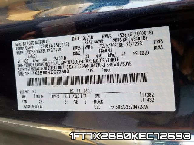 1FT7X2B60KEC72593 фото 2