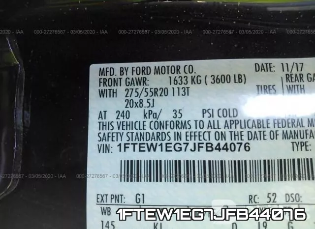 1FTEW1EG7JFB44076 фото 10