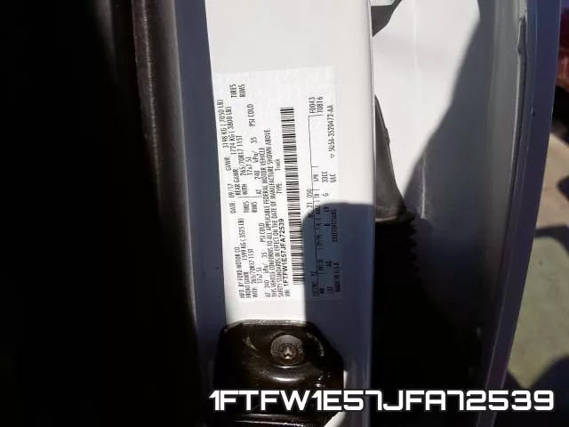 1FTFW1E57JFA72539 фото 2
