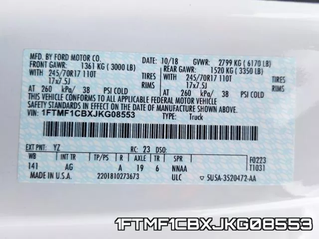 1FTMF1CBXJKG08553 фото 2