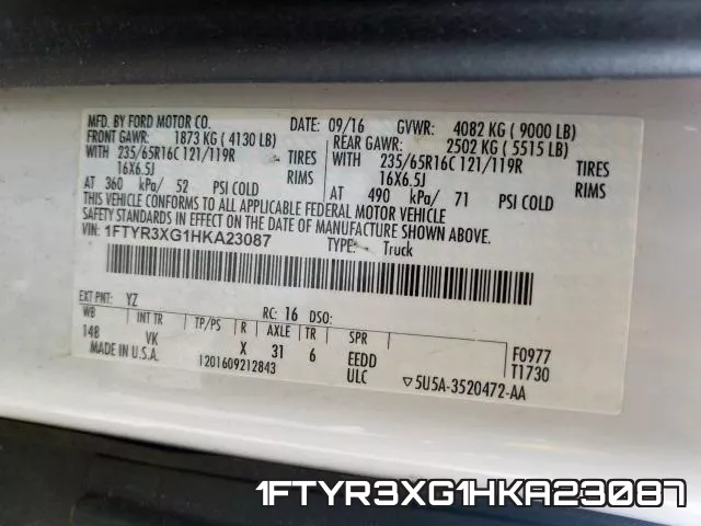 1FTYR3XG1HKA23087 фото 2