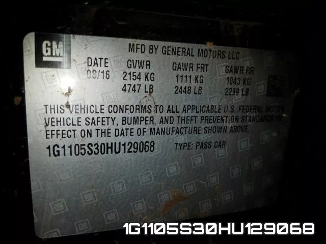 1G1105S30HU129068 фото 2