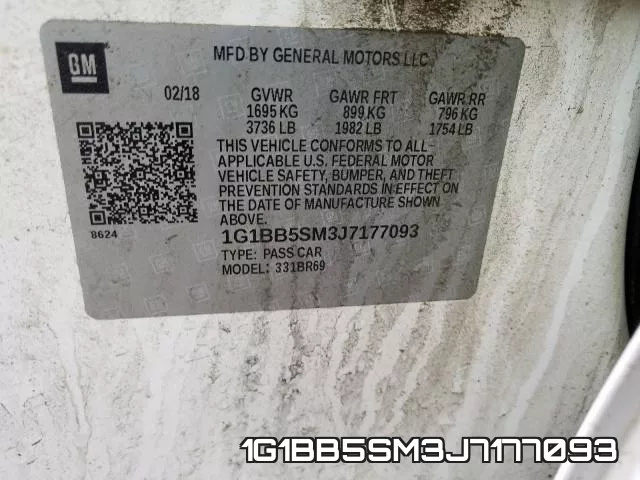 1G1BB5SM3J7177093 фото 2