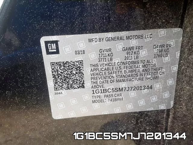 1G1BC5SM7J7201344 фото 2