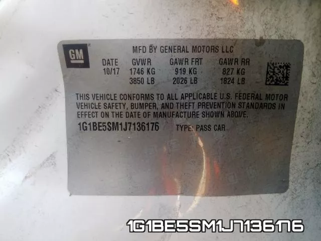 1G1BE5SM1J7136176 фото 2