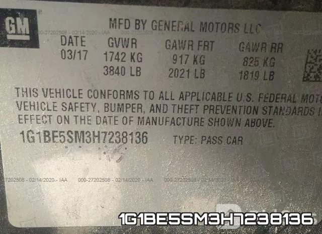 1G1BE5SM3H7238136 фото 10