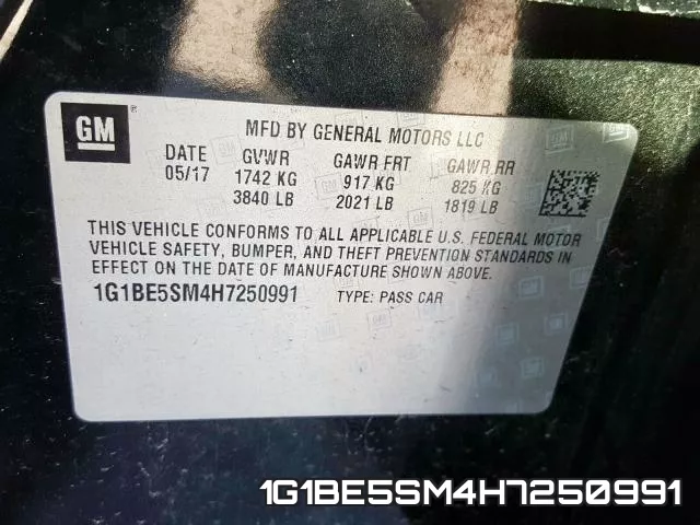 1G1BE5SM4H7250991 фото 2