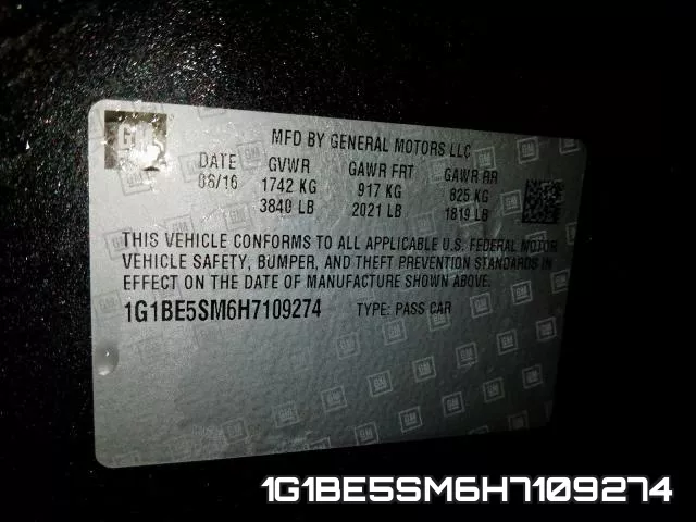 1G1BE5SM6H7109274 фото 2