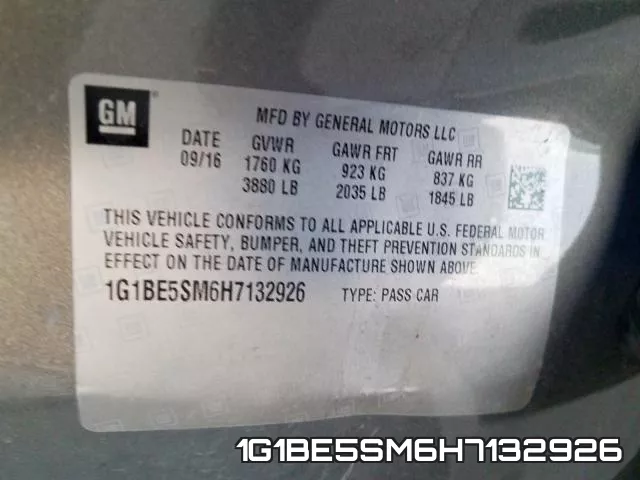 1G1BE5SM6H7132926 фото 2