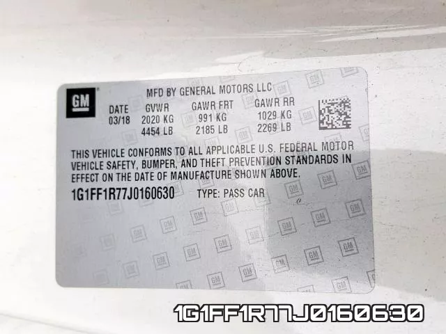 1G1FF1R77J0160630 фото 2