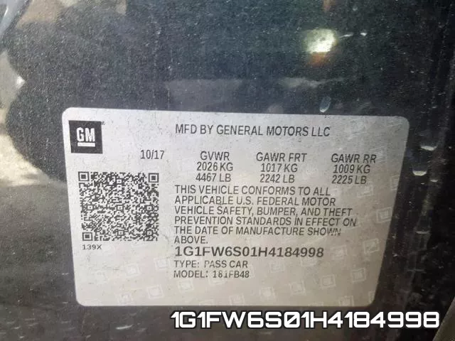 1G1FW6S01H4184998 фото 2