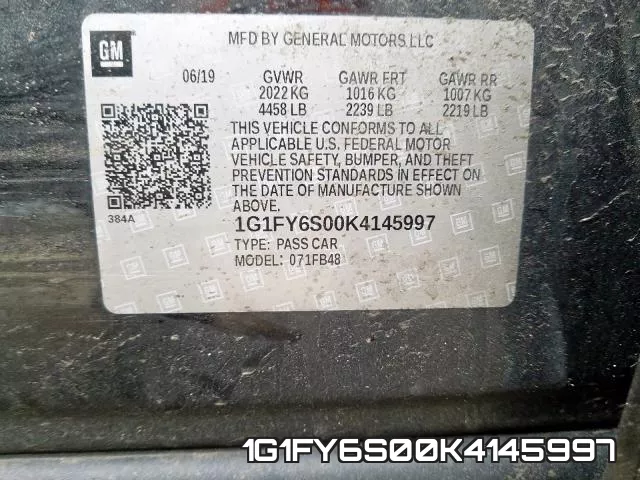 1G1FY6S00K4145997 фото 2