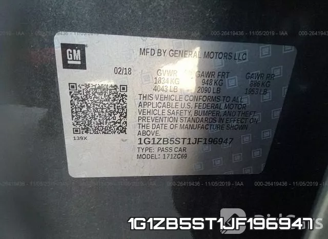 1G1ZB5ST1JF196947 фото 10