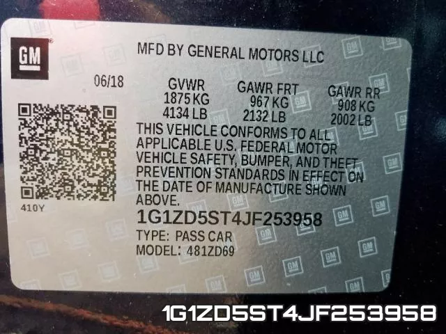 1G1ZD5ST4JF253958 фото 2