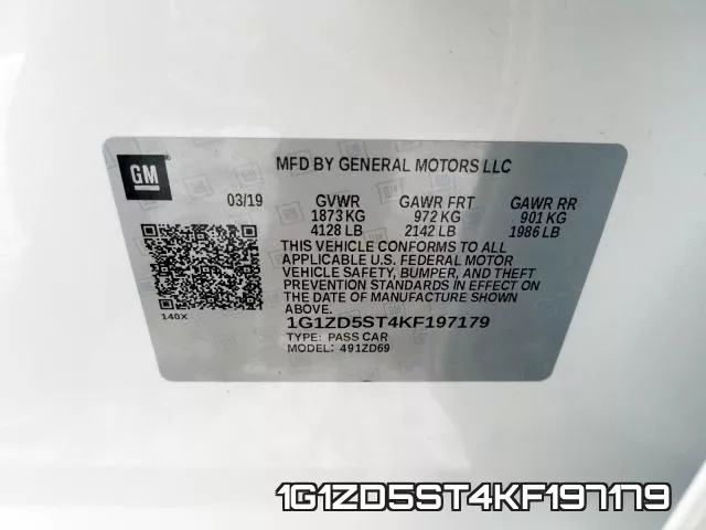 1G1ZD5ST4KF197179 фото 2