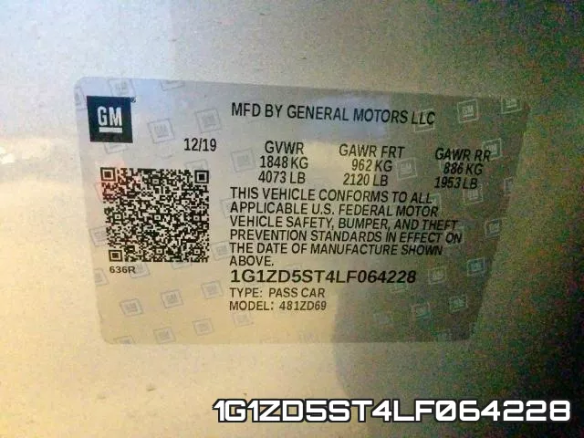 1G1ZD5ST4LF064228 фото 2