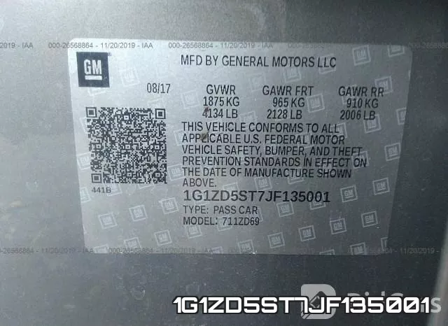 1G1ZD5ST7JF135001 фото 10