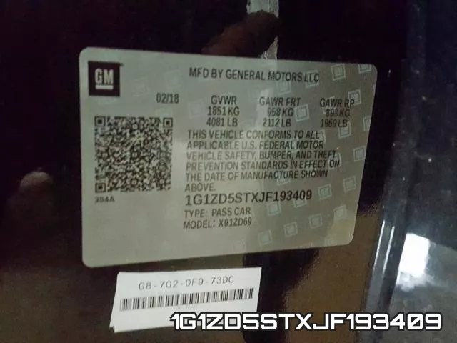 1G1ZD5STXJF193409 фото 2