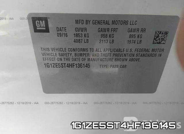 1G1ZE5ST4HF136145 фото 10