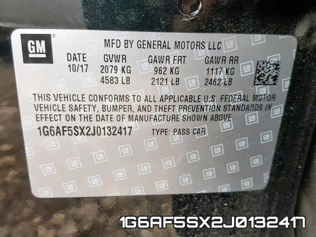 1G6AF5SX2J0132417 фото 2