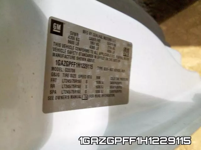 1GAZGPFF1H1229115 фото 2