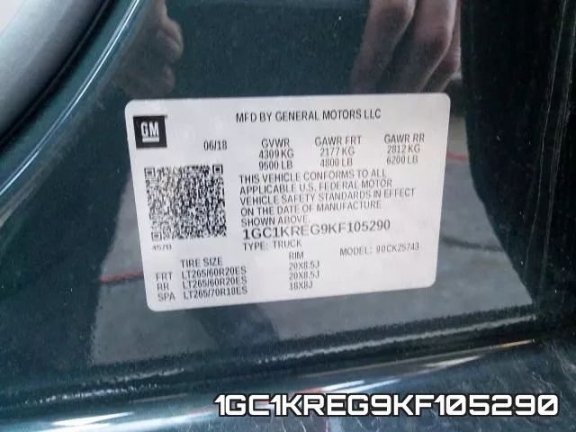 1GC1KREG9KF105290 фото 2