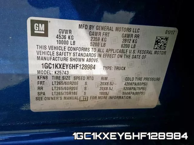 1GC1KXEY6HF128984 фото 2
