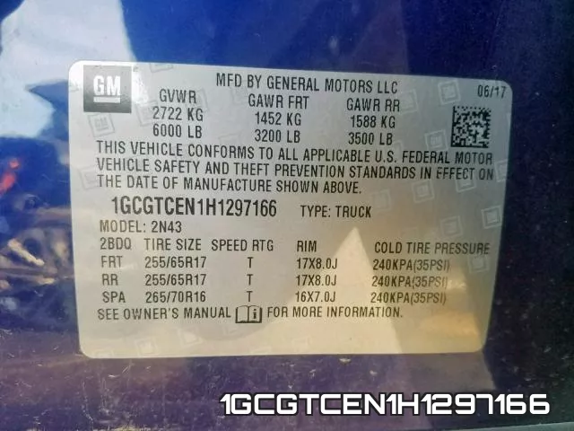 1GCGTCEN1H1297166 фото 2