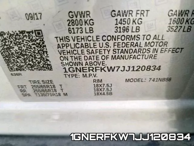 1GNERFKW7JJ120834 фото 2