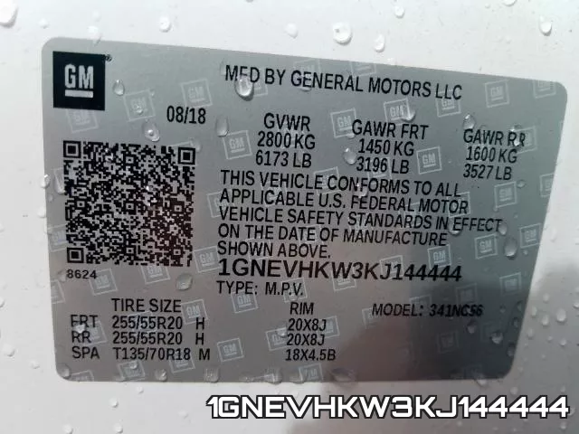 1GNEVHKW3KJ144444 фото 2