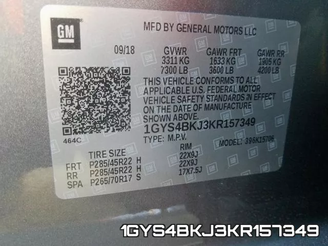 1GYS4BKJ3KR157349 фото 2
