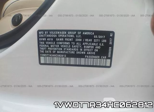 1VWDT7A34HC062812 фото 10