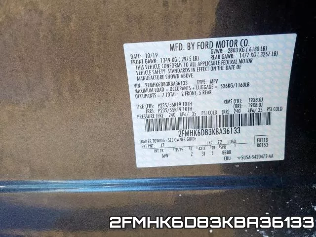 2FMHK6D83KBA36133 фото 2