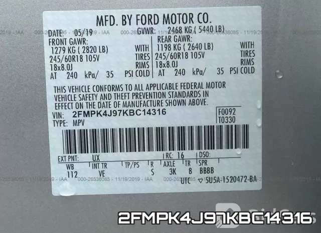 2FMPK4J97KBC14316 фото 10