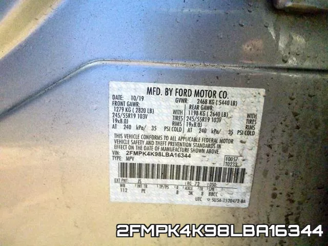 2FMPK4K98LBA16344 фото 2