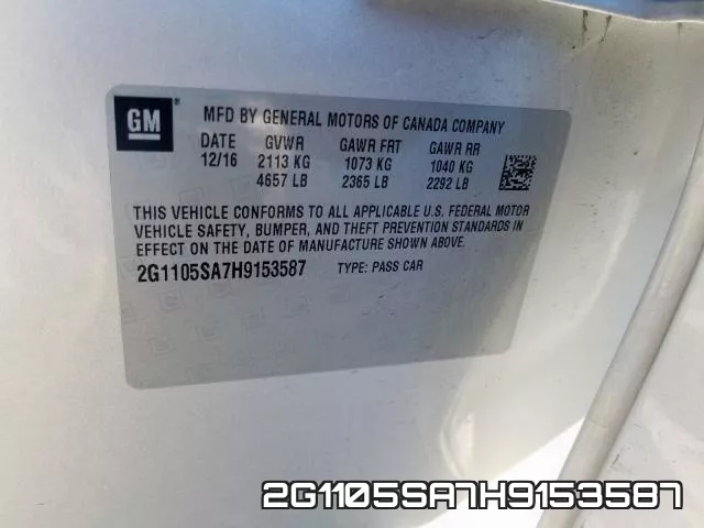 2G1105SA7H9153587 фото 2