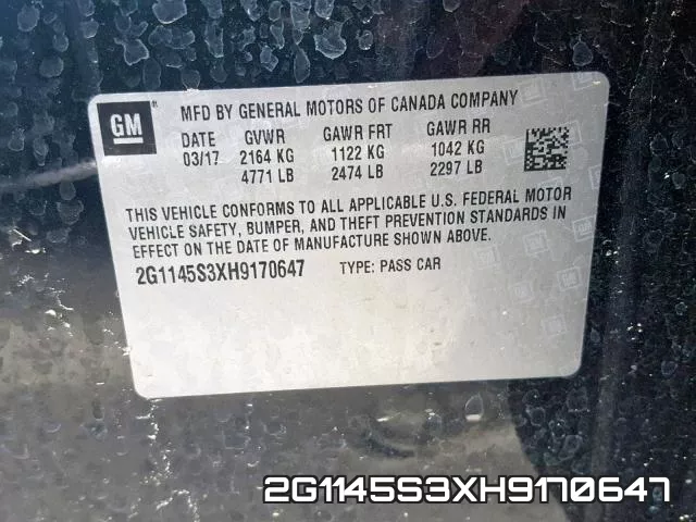 2G1145S3XH9170647 фото 2