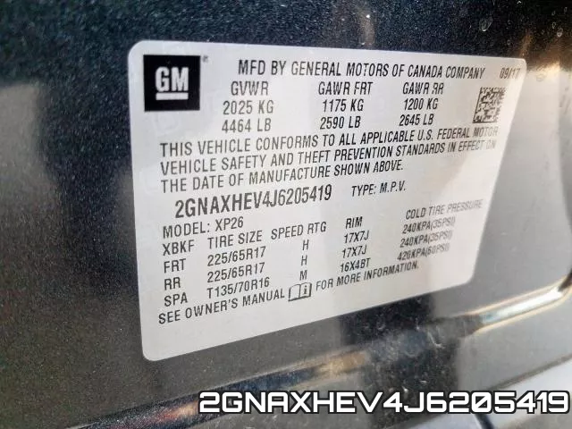2GNAXHEV4J6205419 фото 2